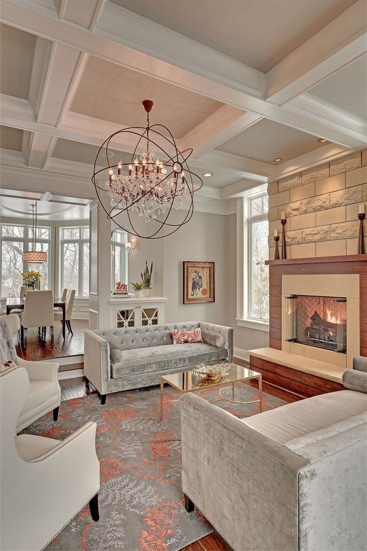 Lighting For Living Rooms With Coffered Ceilings