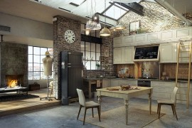 Loft-inspired kitchen with vintage design elements [From: Serafien De Rijckedreef]