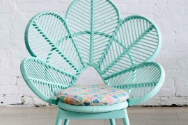 Mint peacock chair from The Family Love Tree