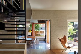 Open plan lower level of the Melbourne home