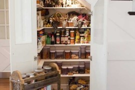 Organized Under Stair Pantry