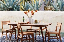 Outdoor dining area from West Elm