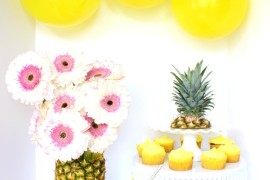 Pineapple party idea from Best Friends for Frosting