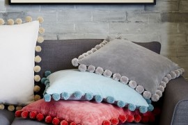 Pom pom pillow covers from West Elm