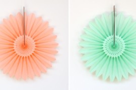 Tissue paper fans from Minted