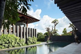 Unique design of the pool area offers ample privacy
