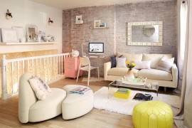 Urban chic living room with a touch of femininity [Design: Tara Benet Design]