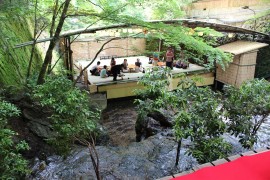View from the edge of hirobun restaurant