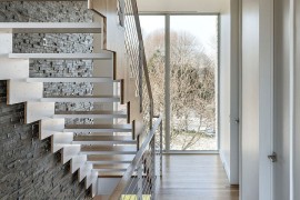 View of the landscape outside from the staircase landing area