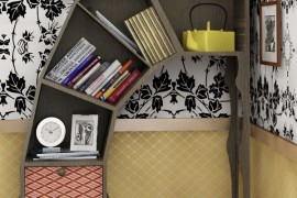 bookshelves half circle