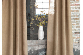 burlap curtains 1
