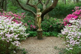 Let the garden statue become the focal point of the landscape