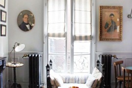 french doors shades living room