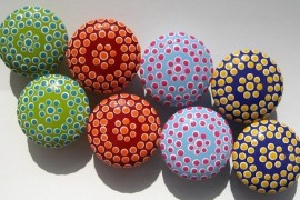 Spotted door knobs usher in polka dot delight