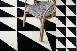 Black and white geo rug from IKEA
