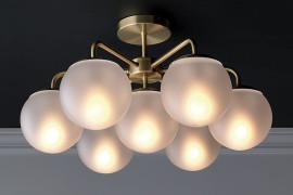 Brass and glass light from CB2
