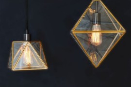 Brass and glass pendants from West Elm