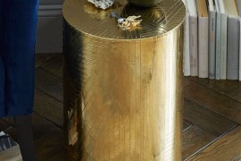 Brass side table from West Elm