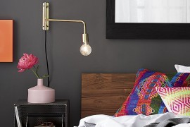 Brass wall sconce from CB2