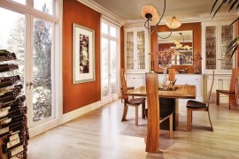 Brilliant Palm Beach Collection lighting fixture for the orange dining room