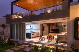 Brilliant lighting takes over at the S House after sunset