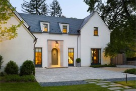 Clean-lined classic stucco home