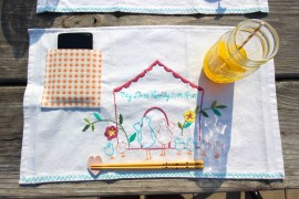 DIY Pocket Placemats Step to Put Phone Away During Dinner