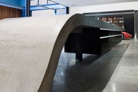 Imaginative kitchen island design that reflects the industrial style of the home