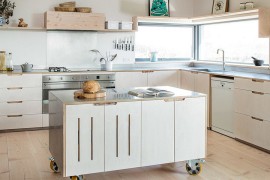 Kitchen island on wheels for the stylish modern home