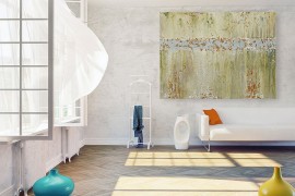 Large wall art pieces can make a huge impact without creating clutter