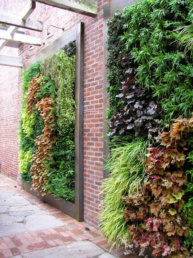 Living walls filled with perennials