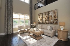Lovely painting complements the color scheme of the room [From: FDY Furniture & Interior]