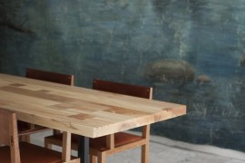 Modern trestle table from BDDW