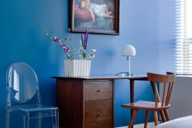 Original paintings bring beauty and class to the interior [Design: Kristen Rivoli Interior Design]