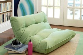 PB Teen Single Floor Lounger in Lime Green
