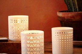 Porcelain tealights from West Elm