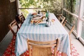 Screened-in porch for dining