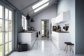 Skylights help create a fascinating kitchen [Design: Kvik Denmark]