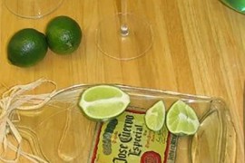 Slumped Tequila Bottle Serving Tray