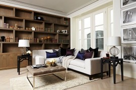 Tufted coffee table works well in the study as well [Design: A. London]