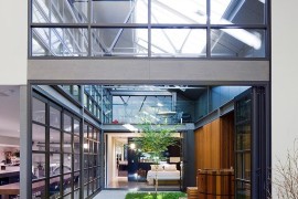 Unique courtyard design brings light and freshness into the industrial home