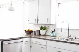 Updated kitchen at the Habitat House of A Beautiful Mess