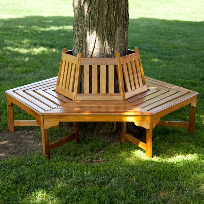 Wooden tree bench from Hayneedle