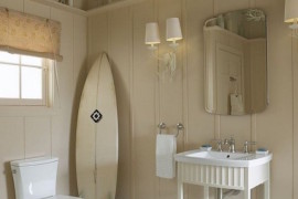 bathroom surfboard stood up 4