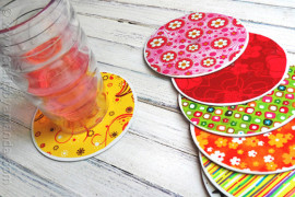 Colorful CD Coaster DIY