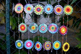 Colorful CD wind chimes