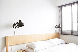 Natural light gives the bedroom an airy appeal
