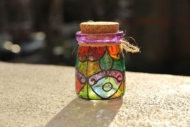 Colorful and classy stained glass jar