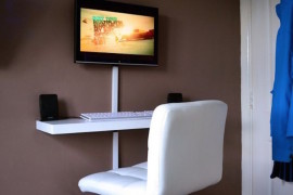 Space-saving standing desk design