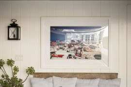 A bench provides excellent outdoor seating